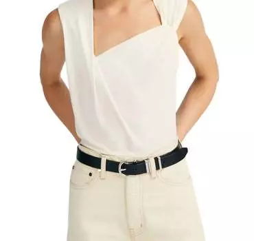 Топ без рукавов Alya с драпировкой в цвете Blanc Derek Lam 10 Crosby