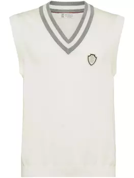 Топ без рукавов Brunello Cucinelli, белый