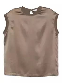 Топ без рукавов Brunello Cucinelli, зеленый