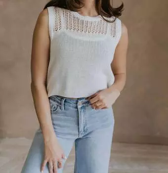 Топ без рукавов Elisa Knit Cream Sunland 17