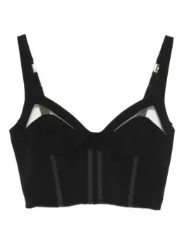 Топ без рукавов Elisabetta Franchi, черный