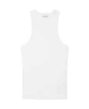 Топ без рукавов Eva в рубчик Anine Bing, белый
