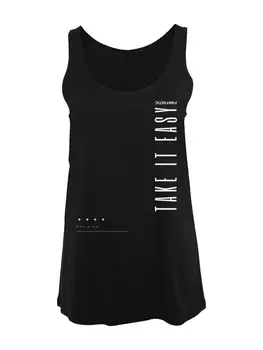 Топ без рукавов F4NT4STIC Top Take It Easy Text, черный