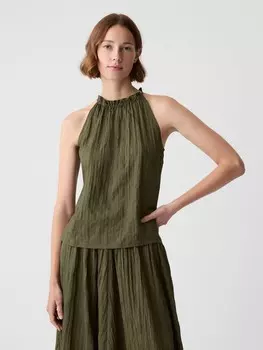 Топ без рукавов Gap, зеленый