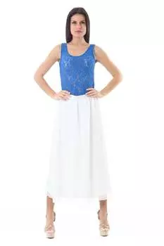 Топ без рукавов из эластичного кружева Conquista, синий