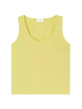 Топ без рукавов из шелкового крепдешина St. John, желтый