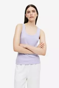 Топ без рукавов из смесового шелка H&M