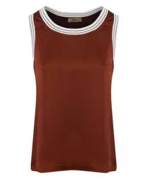 Топ без рукавов из технической ткани Herno, коричневый
