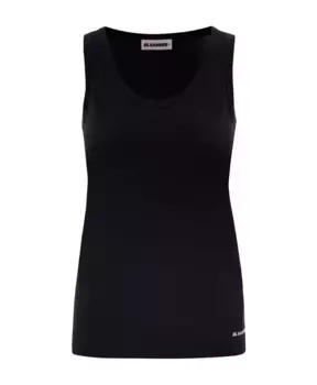 Топ без рукавов Jil Sander, черный