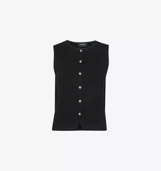 Топ без рукавов Lucy из хлопковой смеси Whistles, черный