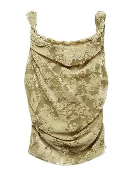 Топ без рукавов MANGO Top Javier, цвет khaki/olive