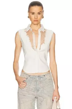 Топ без рукавов на пуговицах Diesel, белый