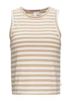 Топ без рукавов QS Top, цвет beige/white