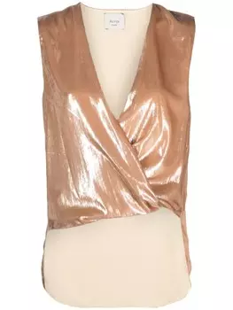 Топ без рукавов с эффектом металлик Alysi, нейтральный цвет