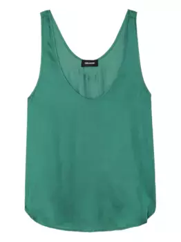 Топ без рукавов с атласным эффектом Zadig&Voltaire, зеленый
