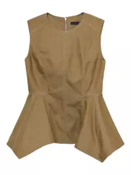 Топ без рукавов с баской Juun.J, нейтральный