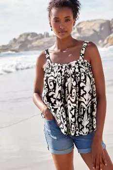 Топ без рукавов с бретелями Next, черный