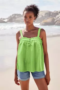 Топ без рукавов с бретелями Next, зеленый