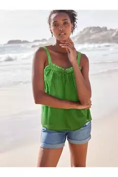 Топ без рукавов с бретелями Next, зеленый