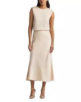 Топ без рукавов с декоративными элементами St. John, коричневый/бежевый