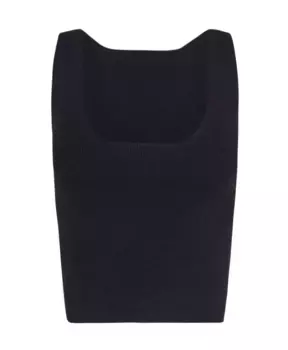 Топ без рукавов S из шелка тусса Cortana, черный