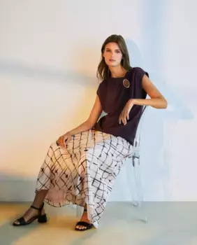 Топ без рукавов с кольцом Woman El Corte Ingls, бордовый