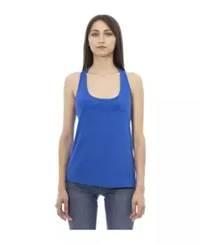 Топ без рукавов с круглым вырезом Just Cavalli, синий