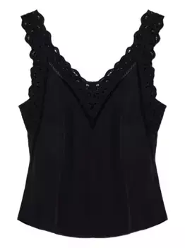 Топ без рукавов с кружевом ISABEL MARANT, черный