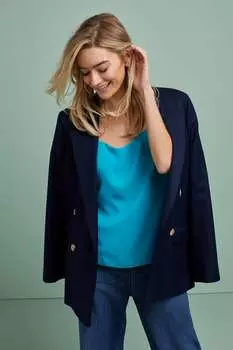 Топ без рукавов с квадратным вырезом Next, синий