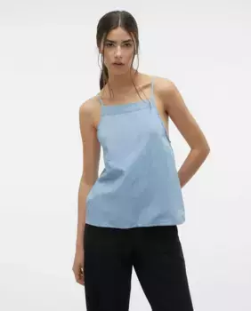 Топ без рукавов с квадратным вырезом Vero Moda, светло-голубой