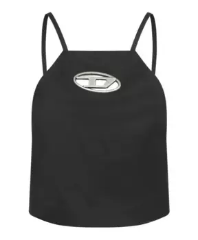 Топ без рукавов с открытой спиной Diesel, черный