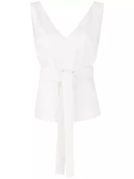 Топ без рукавов с поясом P.A.R.O.S.H., белый