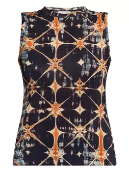 Топ без рукавов с принтом Ines Ulla Johnson, синий