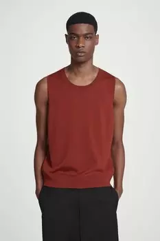 Топ без рукавов с шелком-relaxed fit COS, красный