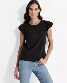 Топ без рукавов с V-образным вырезом Dkny Jeans, черный