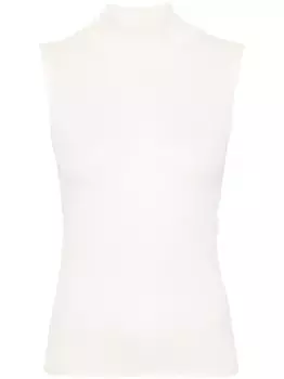 Топ без рукавов с воротником-стойкой LEMAIRE, нейтральный