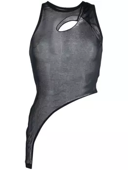 Топ без рукавов с вырезами Dion Lee, черный