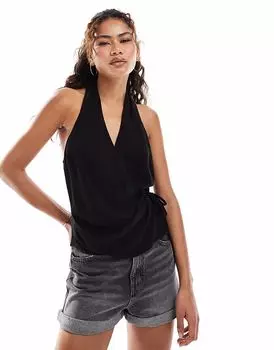 Топ без рукавов с завязками по бокам ASOS DESIGN черного цвета