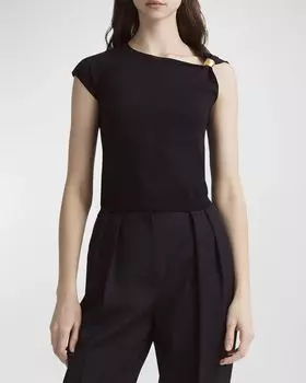Топ без рукавов со сборками Rinaldi Altuzarra, цвет Black
