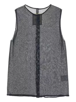 Топ без рукавов Uma Wang, черный