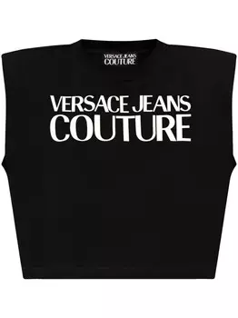 Топ без рукавов Versace Jeans Couture, черный