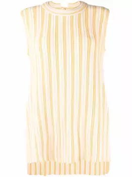 Топ без рукавов в рубчик JIL SANDER, желтый