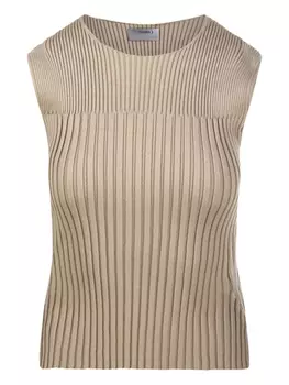 Топ без рукавов в рубчик Nude, нейтральный