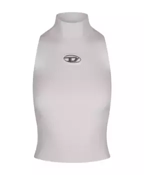 Топ без рукавов в рубчик овал d Diesel, белый