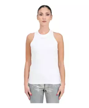 Топ без рукавов в рубчик Pinko, белый