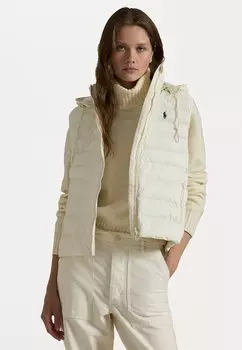 Топ без рукавов WATER REPELLENT PACKABLE GILET Polo Ralph Lauren, слоновая кость