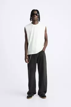 Топ без рукавов ZARA, белый