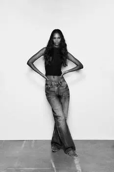 Топ без рукавов ZARA, черный