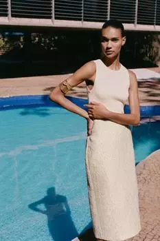 Топ без рукавов ZARA, цвет Mid-ecru