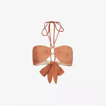 Топ бикини Acapulco из переработанного полиамида Away That Day, коричневый